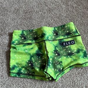 Fleo Neon Green Starry Shorts- Fun st pattys release